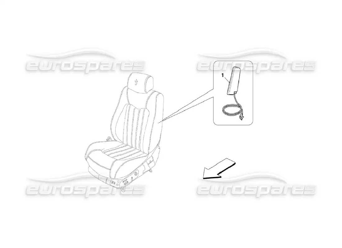 maserati qtp. (2006) 4.2 front side-bag system parts diagram