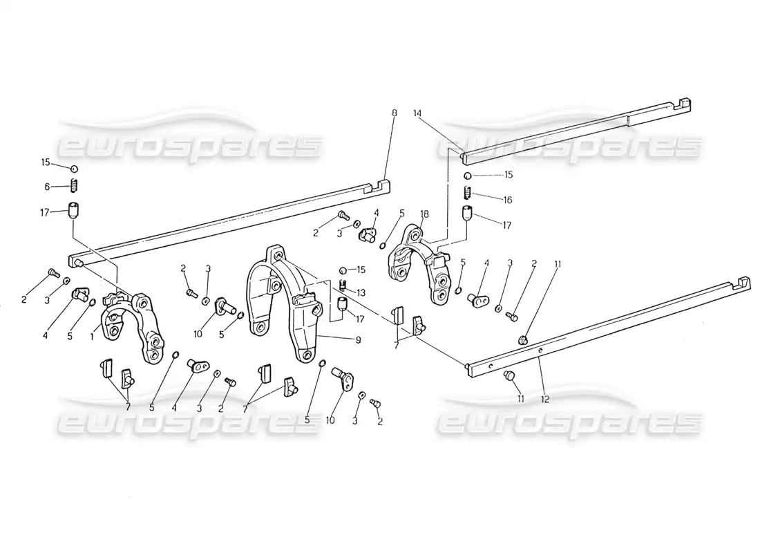 maserati karif 2.8 transmission - inside controls parts diagram