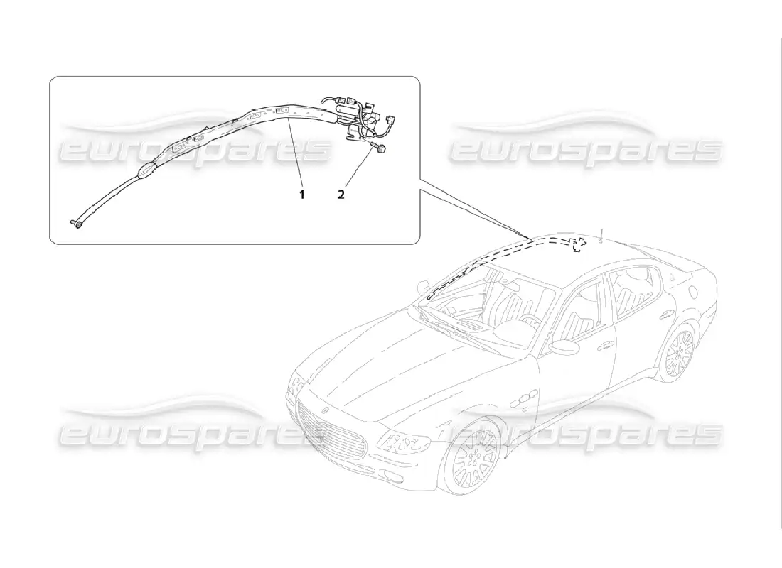 maserati qtp. (2006) 4.2 window-bag system parts diagram