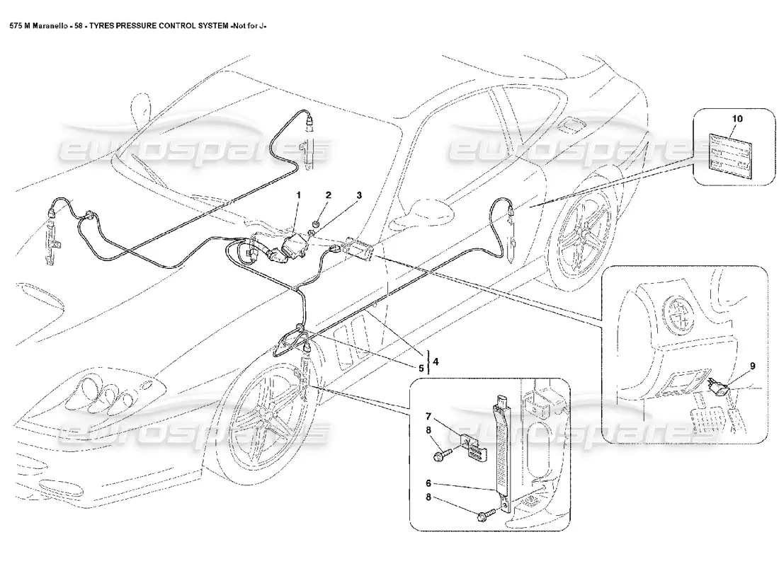 ferrari 575m maranello tyres pressure control system not for j parts diagram
