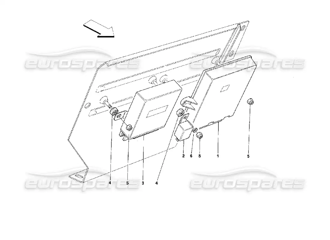 ferrari mondial 3.4 t coupe/cabrio switching units and devices for foot rest plate parts diagram