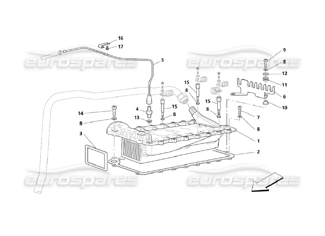 maserati qtp. (2006) 4.2 heat exchanger parts diagram