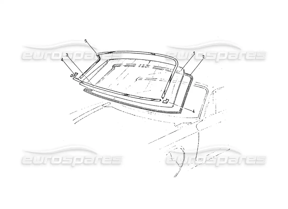 ferrari 365 gt 2+2 (coachwork) front screen parts diagram