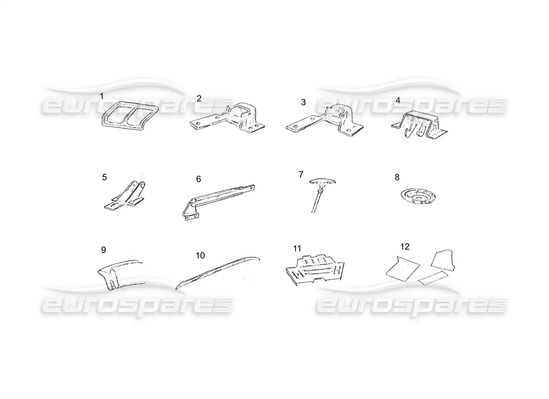 ferrari 250 gt (coachwork) boot lid parts diagram