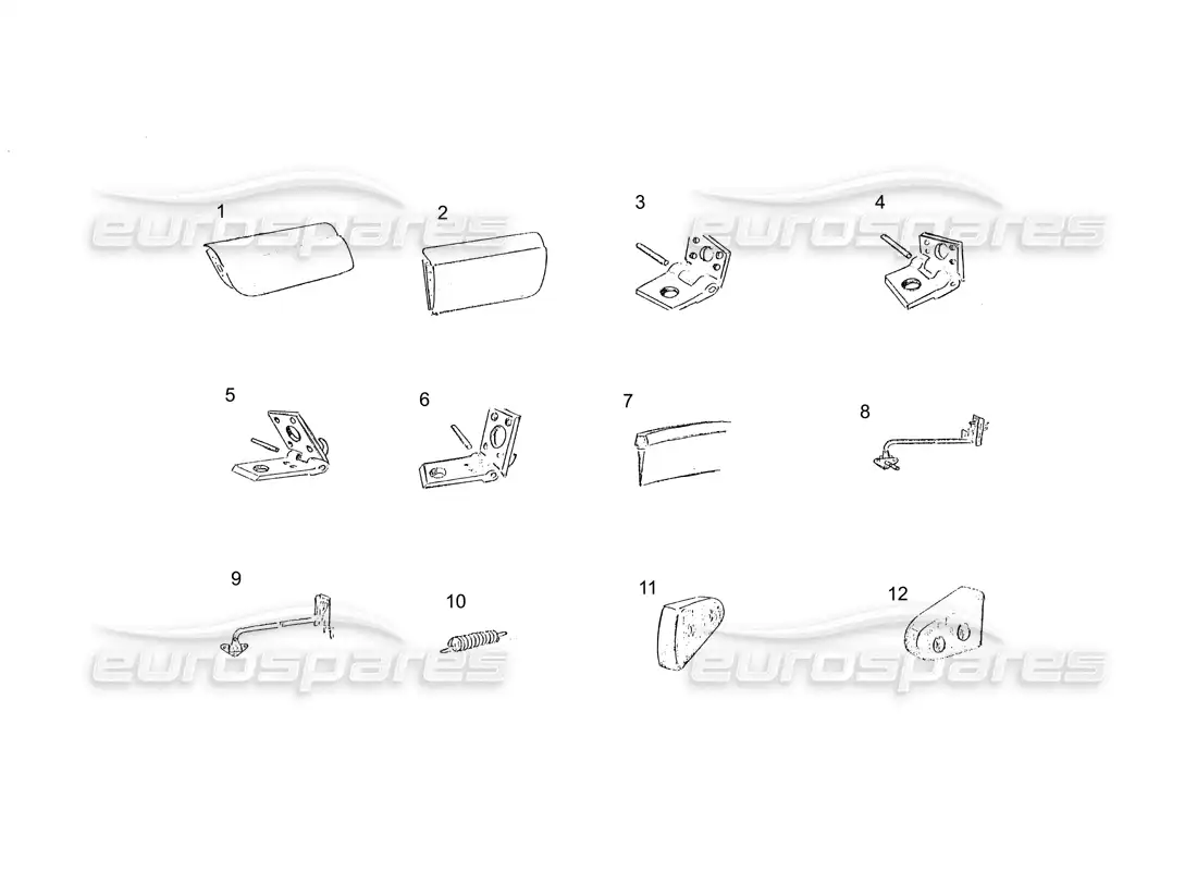 ferrari 250 gt (coachwork) door parts diagram