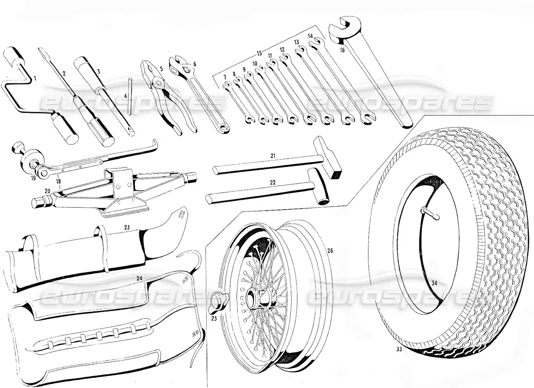 maserati mistral 3.7 tools parts diagram