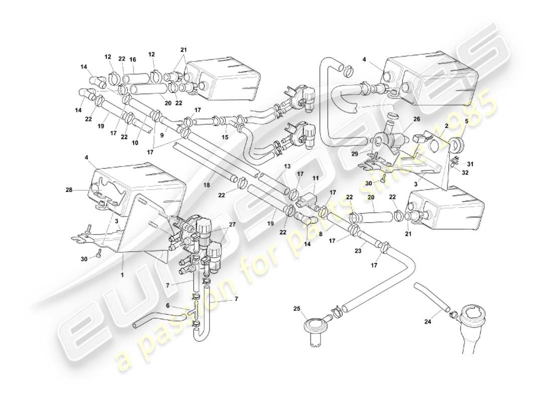 a part diagram from the aston martin db7 parts catalogue