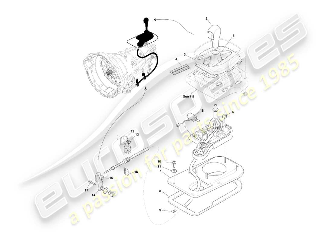 a part diagram from the aston martin db7 parts catalogue