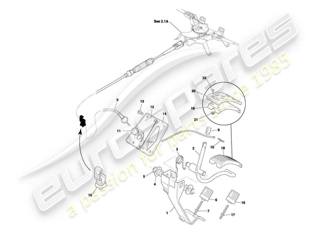 a part diagram from the aston martin db7 vantage (2004) parts catalogue