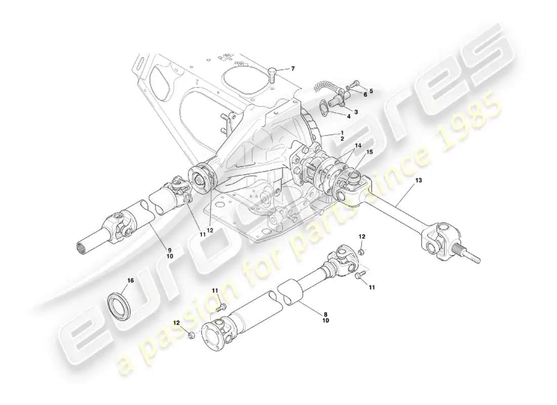a part diagram from the aston martin db7 vantage (2004) parts catalogue