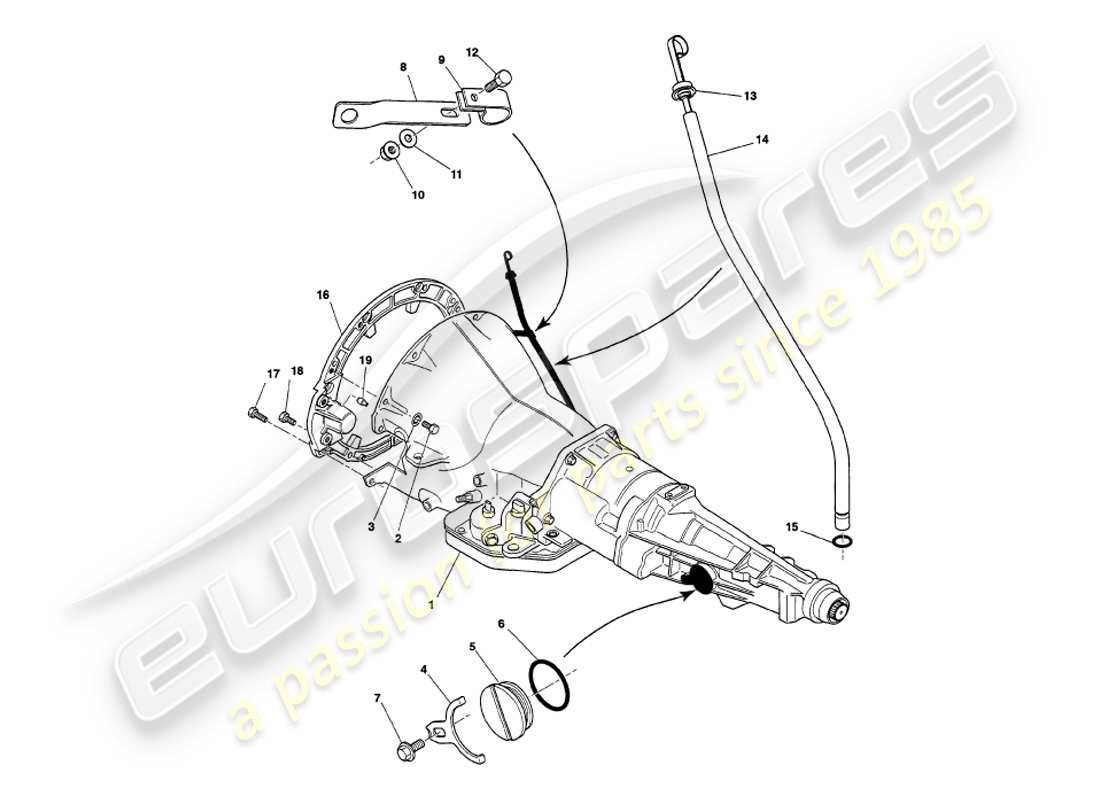 VIEW PARTS DIAGRAMS FROM THE ASTON MARTIN V8 VOLANTE PARTS CATALOGUE a part diagram from the aston martin v8 volante parts catalogue