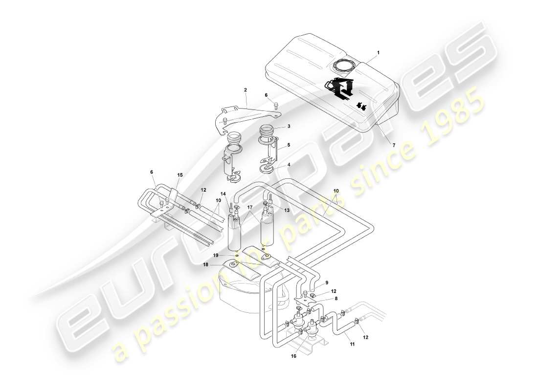 a part diagram from the aston martin db7 parts catalogue