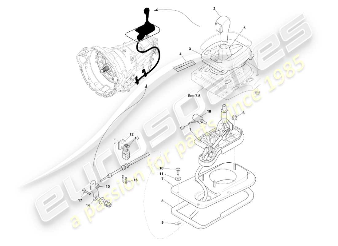 a part diagram from the aston martin db7 parts catalogue