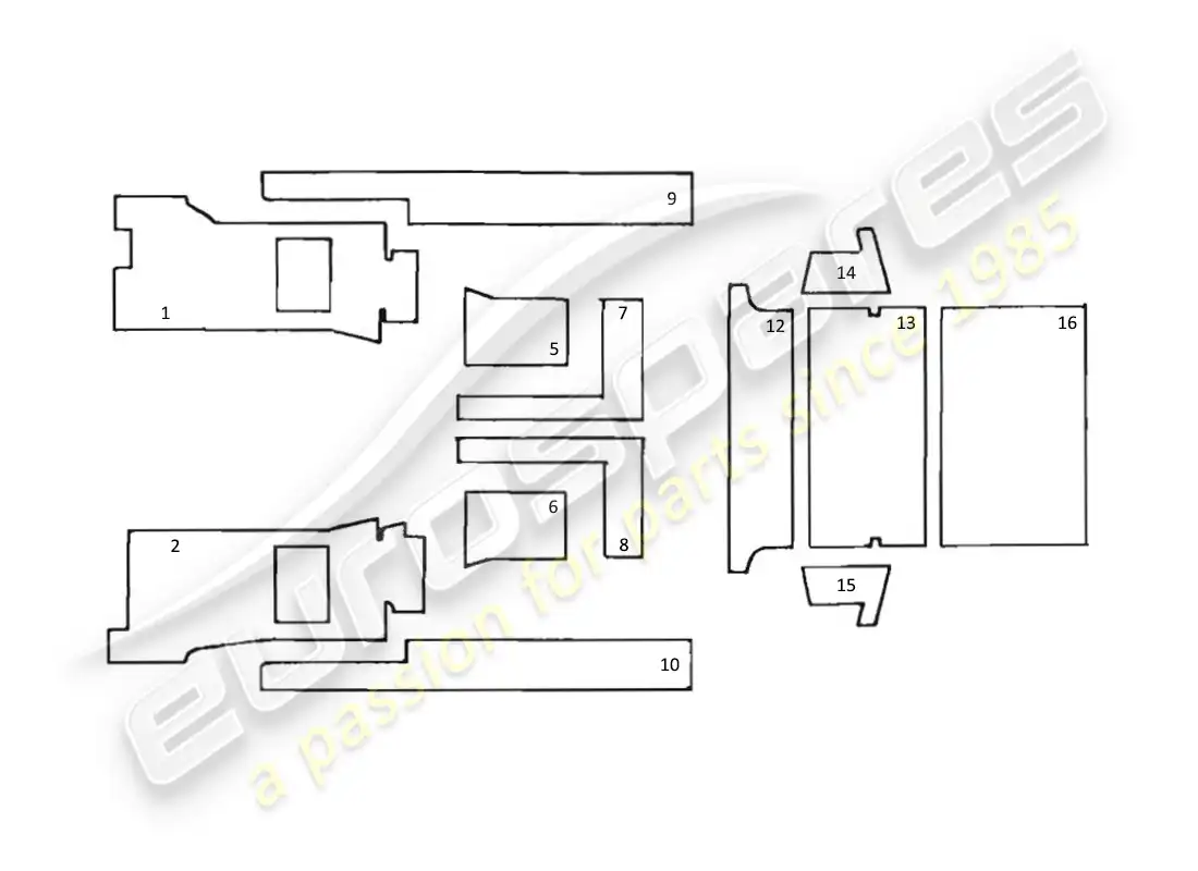 a part diagram from the maserati kyalami parts catalogue