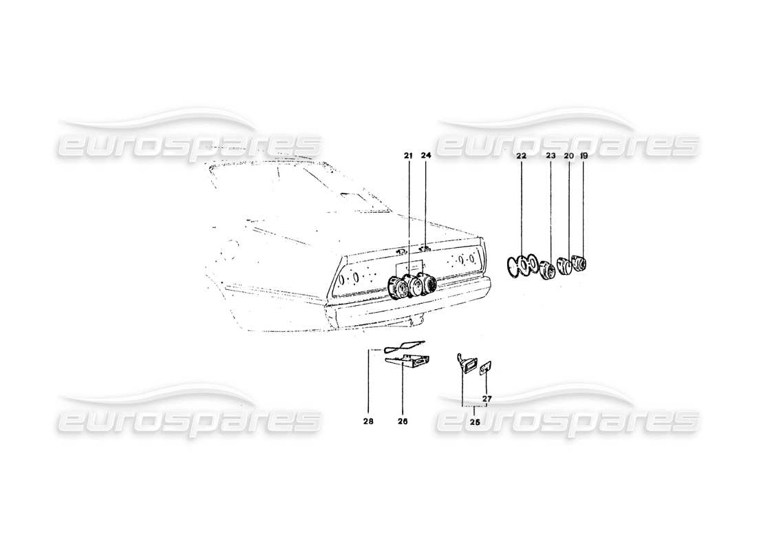 a part diagram from the ferrari 330 and 365 parts catalogue