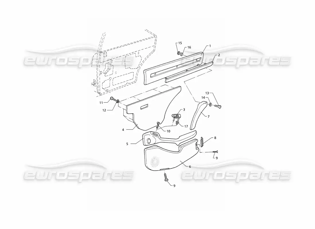 a part diagram from the maserati quattroporte (1996-2001) parts catalogue