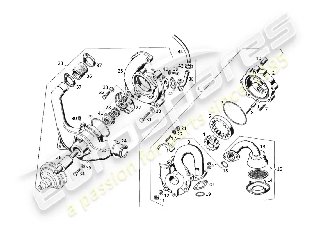 a part diagram from the maserati kyalami parts catalogue