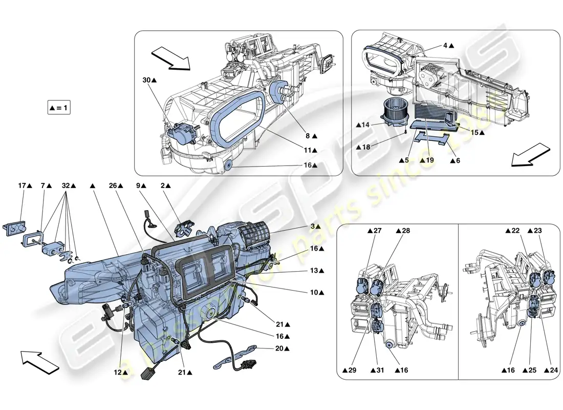 a part diagram from the ferrari f12 parts catalogue