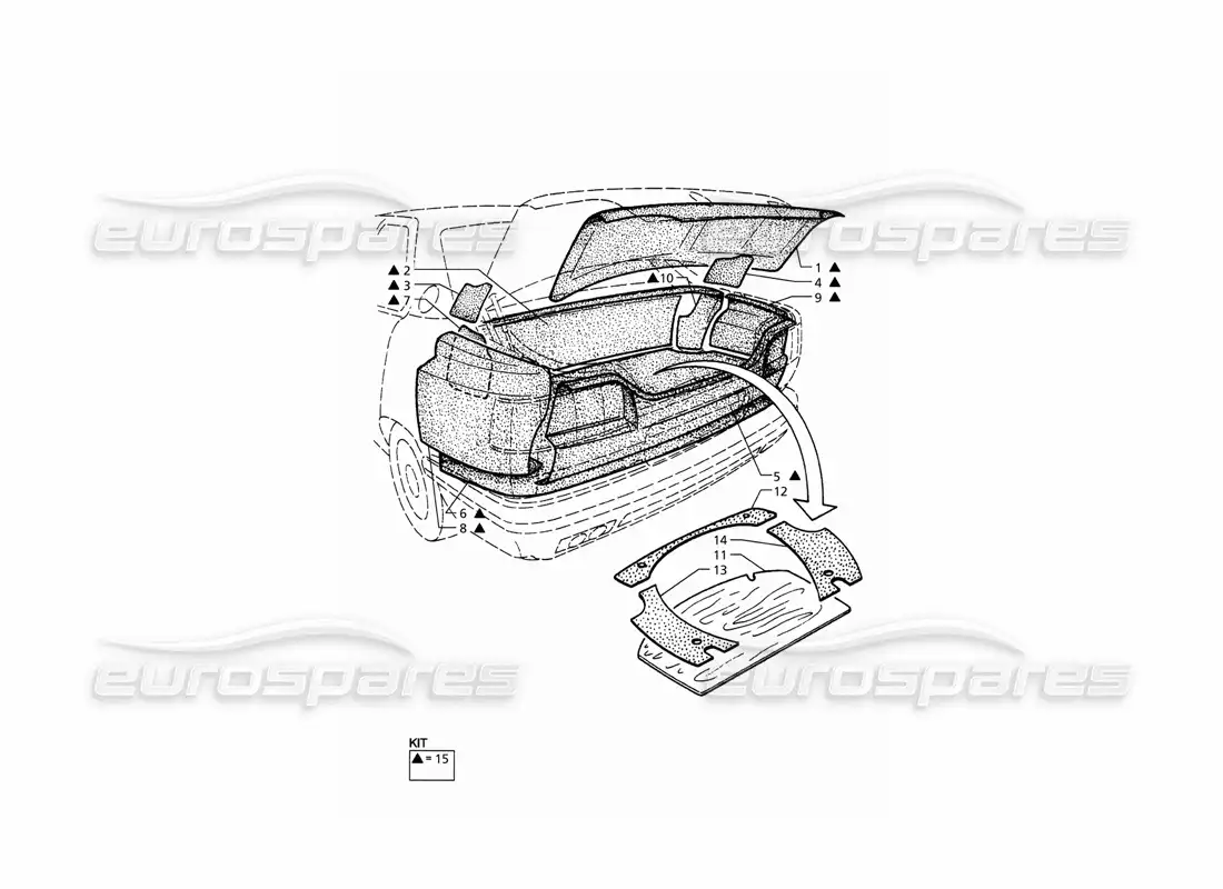 a part diagram from the maserati quattroporte (1996-2001) parts catalogue