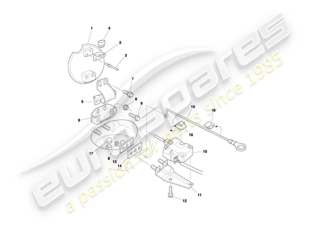 a part diagram from the aston martin db7 parts catalogue