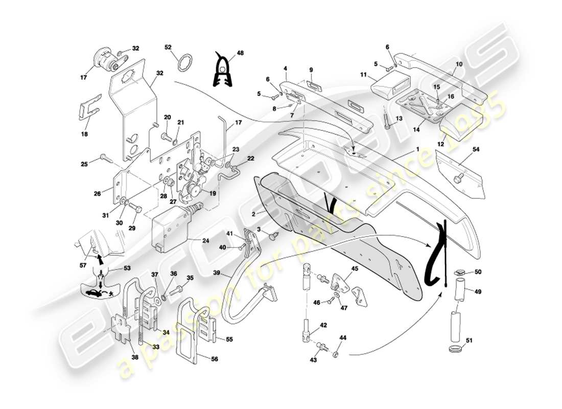 a part diagram from the aston martin db7 vantage (2002) parts catalogue