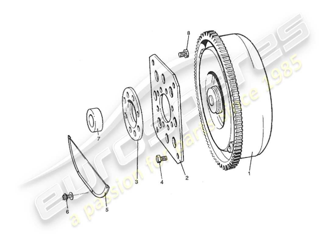 a part diagram from the aston martin v8 virage parts catalogue
