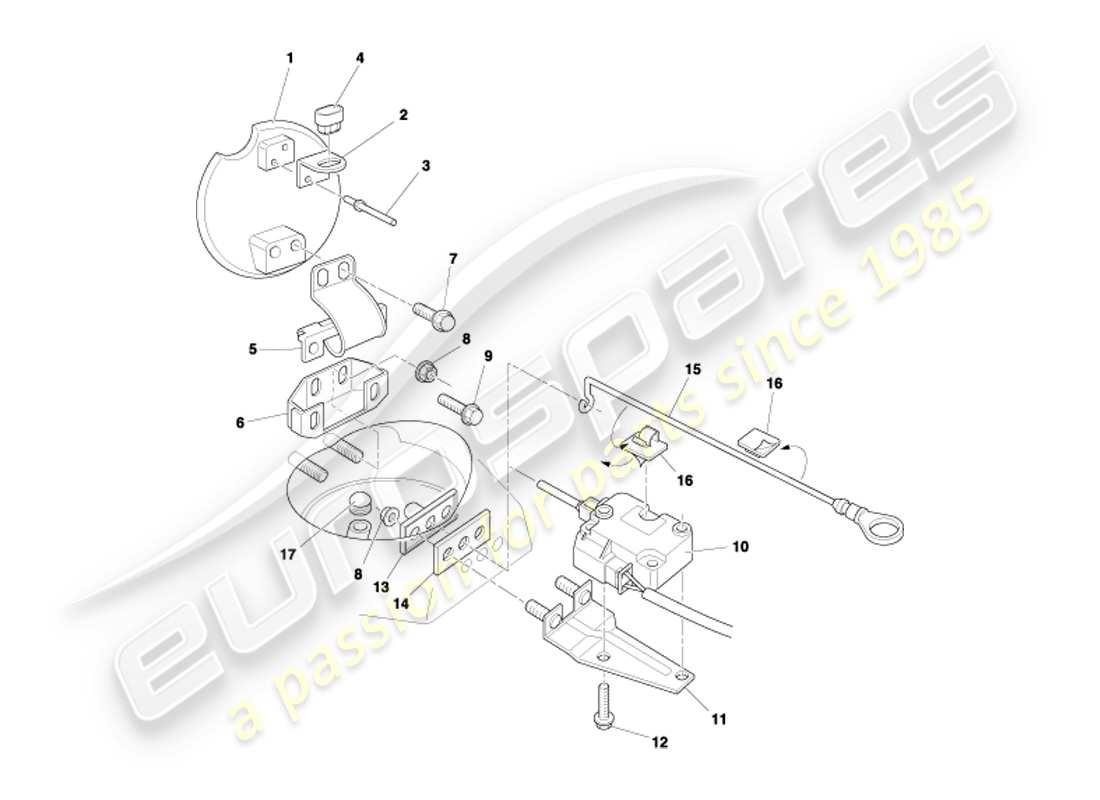 a part diagram from the aston martin db7 vantage (2002) parts catalogue
