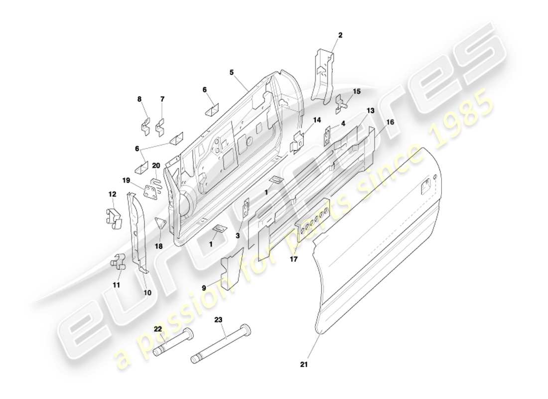 a part diagram from the aston martin db7 vantage (2004) parts catalogue