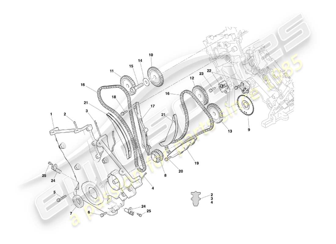 a part diagram from the aston martin db7 parts catalogue