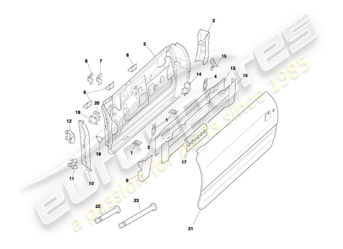 a part diagram from the aston martin db7 parts catalogue