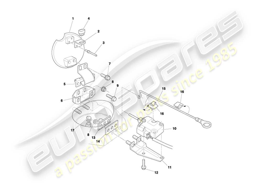 a part diagram from the aston martin db7 parts catalogue