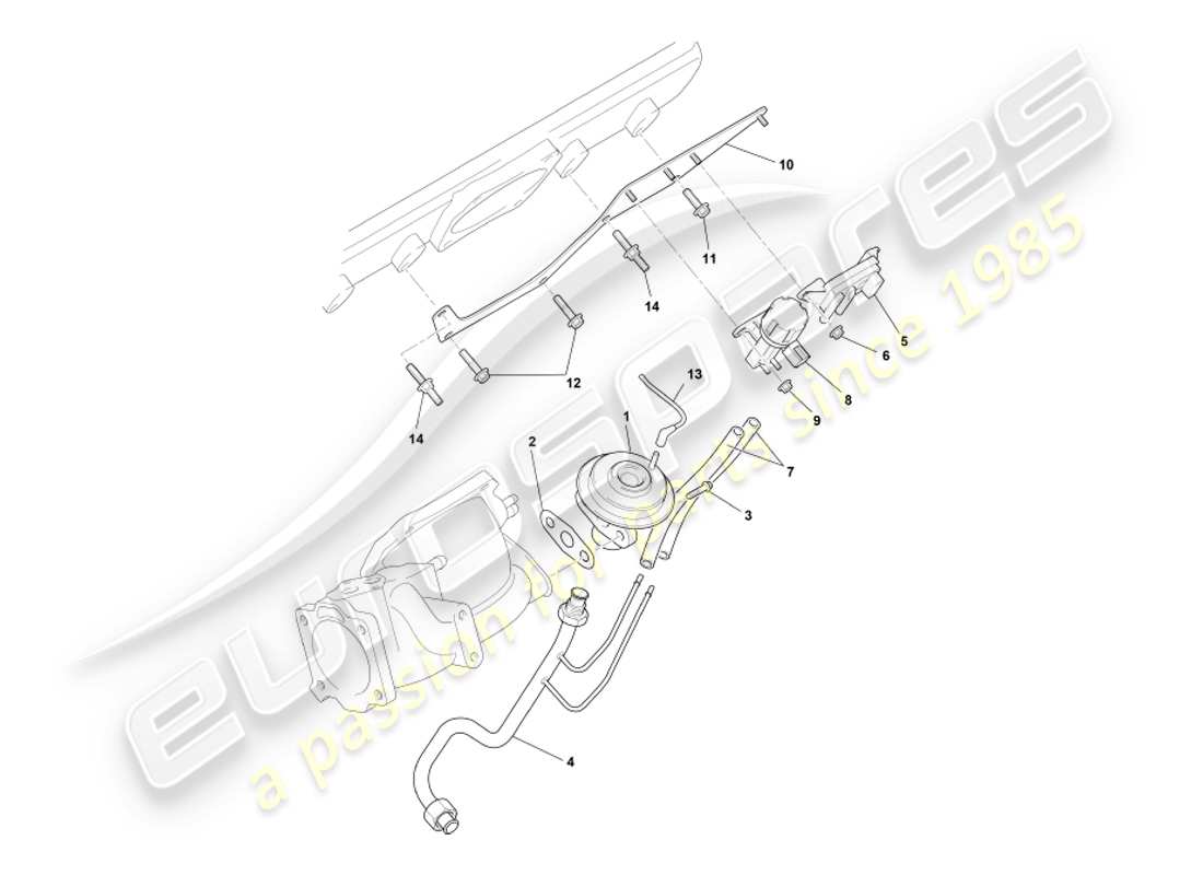 a part diagram from the aston martin db7 parts catalogue