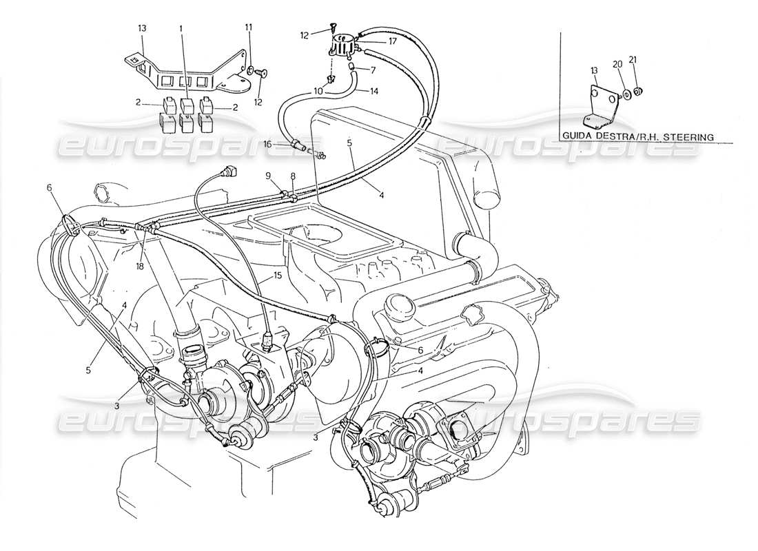 a part diagram from the maserati 228 parts catalogue