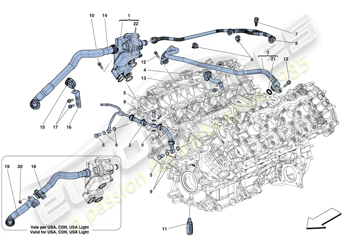 ferrari california t (europe) vents parts diagram