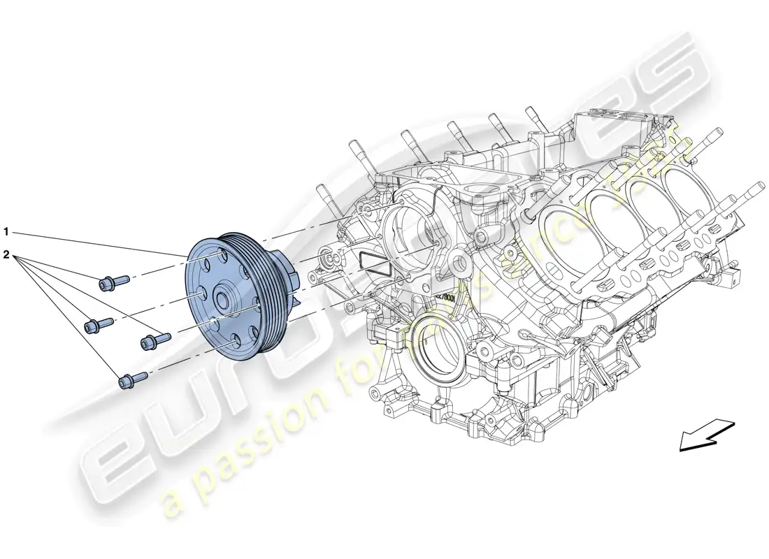 ferrari california t (europe) cooling: water pump parts diagram