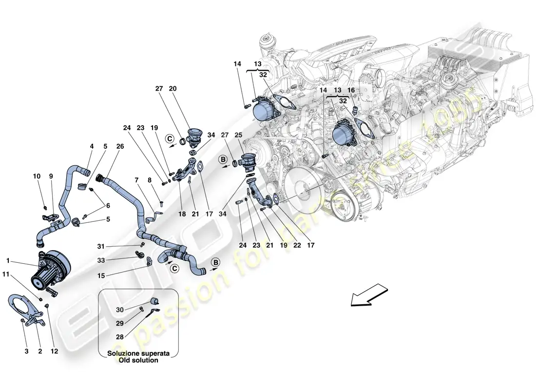 ferrari 488 spider (europe) secondary air system parts diagram