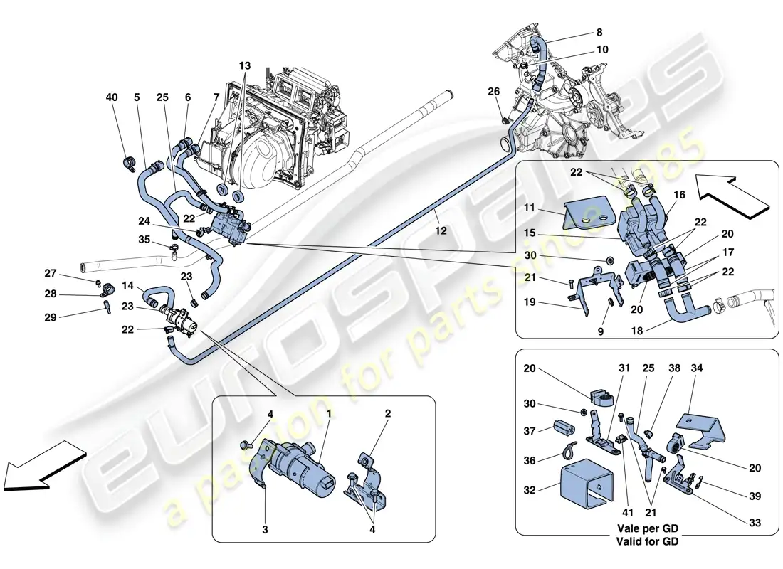 ferrari 458 speciale (europe) ac system - water parts diagram