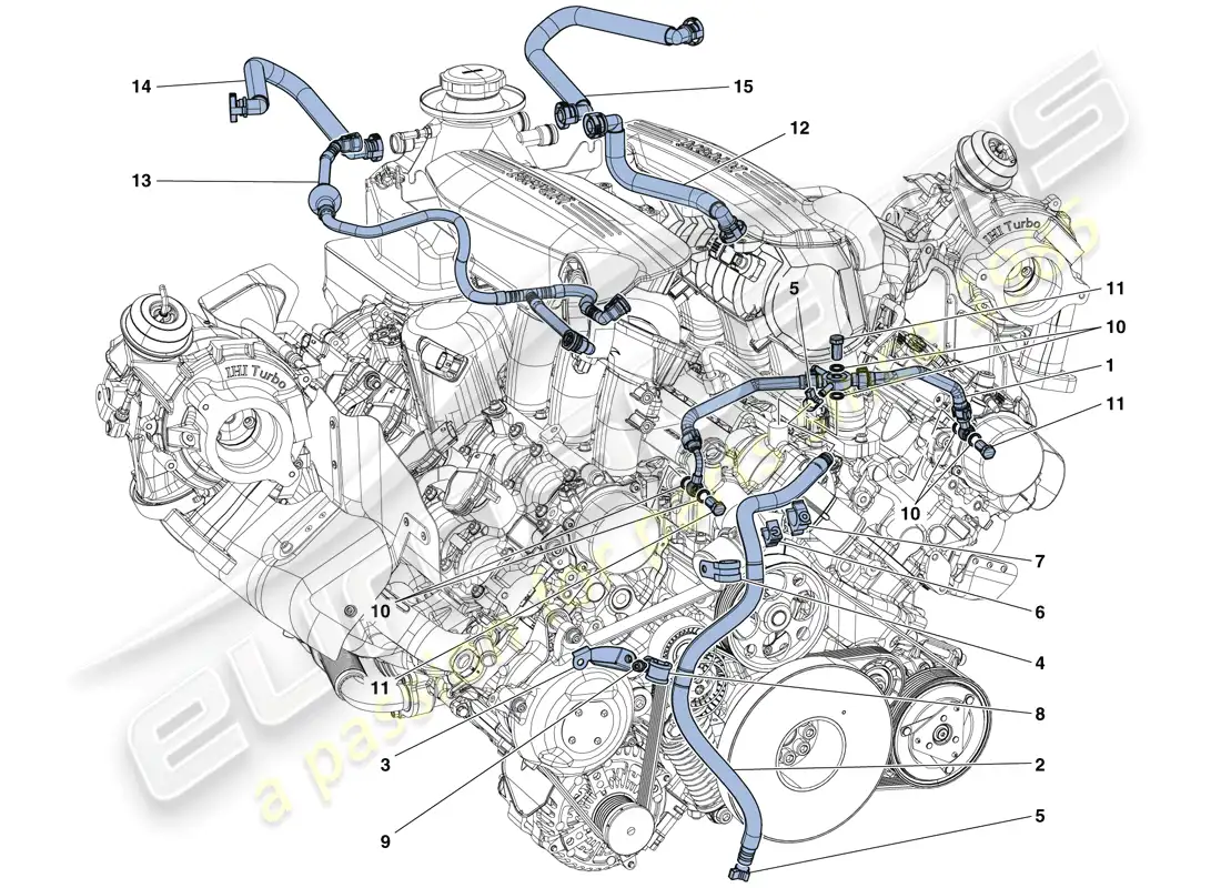 ferrari 488 gtb (rhd) vents parts diagram