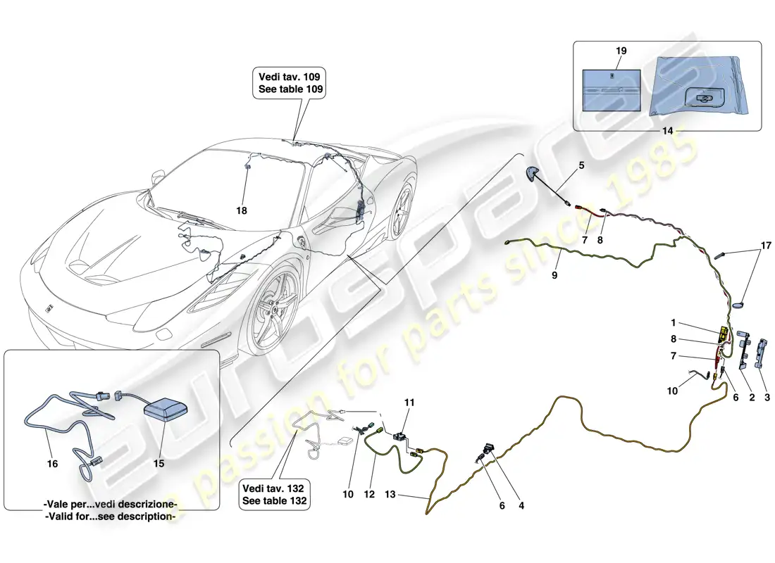 ferrari 458 speciale (usa) telemetry parts diagram