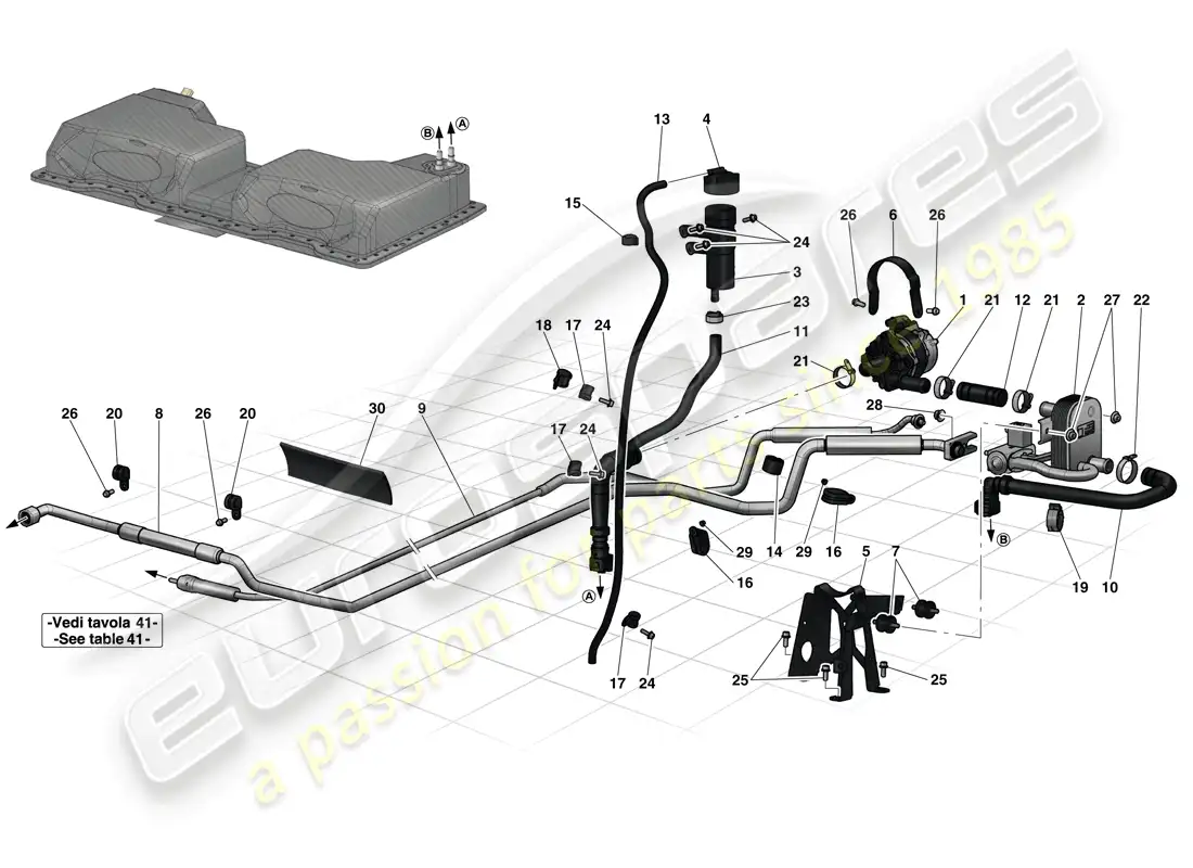 ferrari laferrari (europe) battery cooling system parts diagram