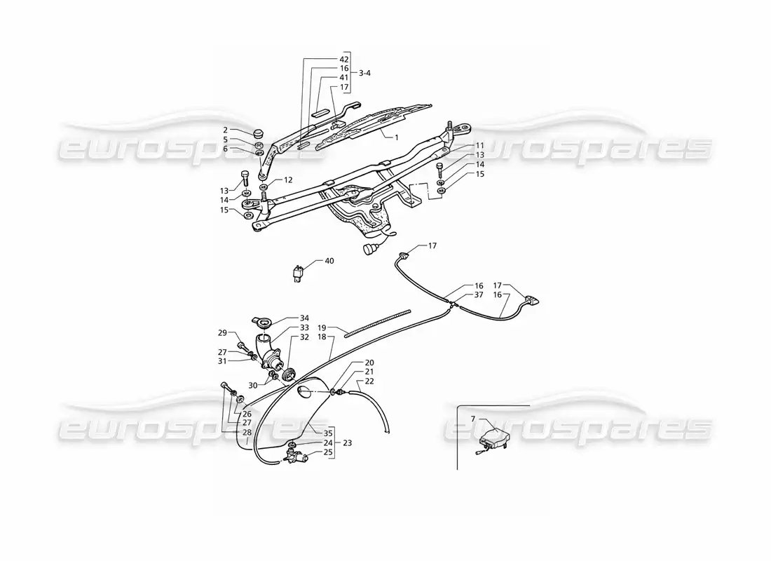 a part diagram from the maserati quattroporte (1996-2001) parts catalogue