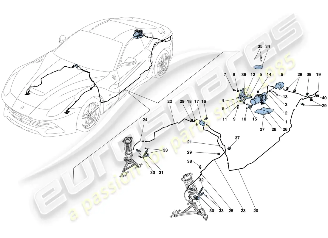 ferrari f12 berlinetta (usa) vehicle lift system parts diagram