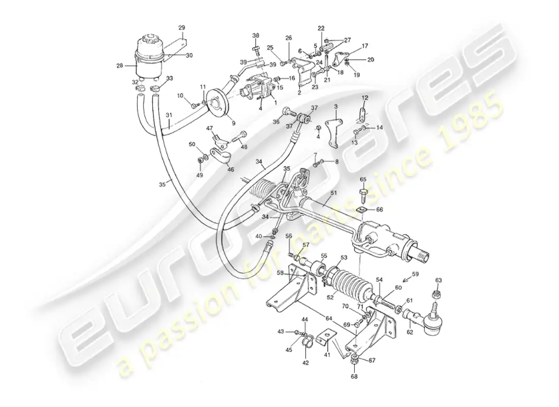 aston martin v8 virage (1999) power steering parts diagram