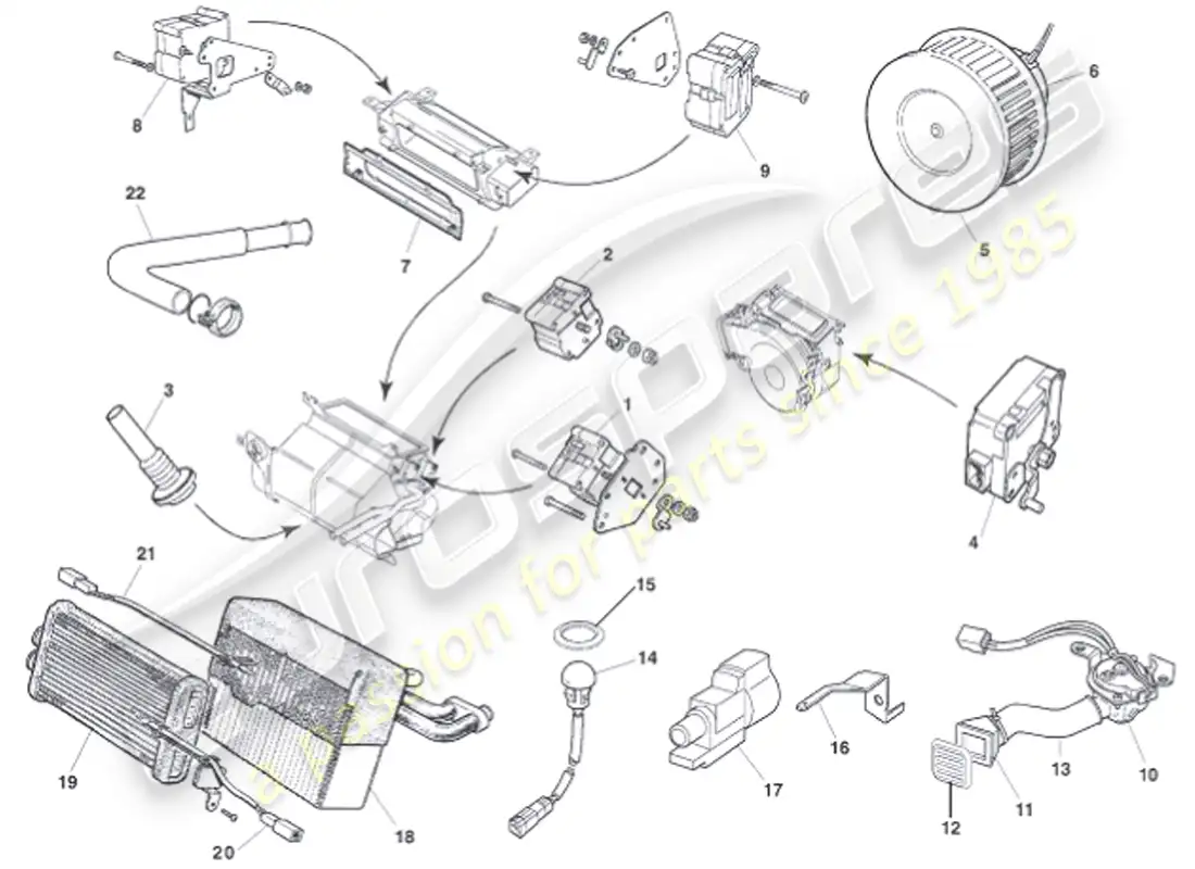aston martin vanquish (2001) control modules parts diagram