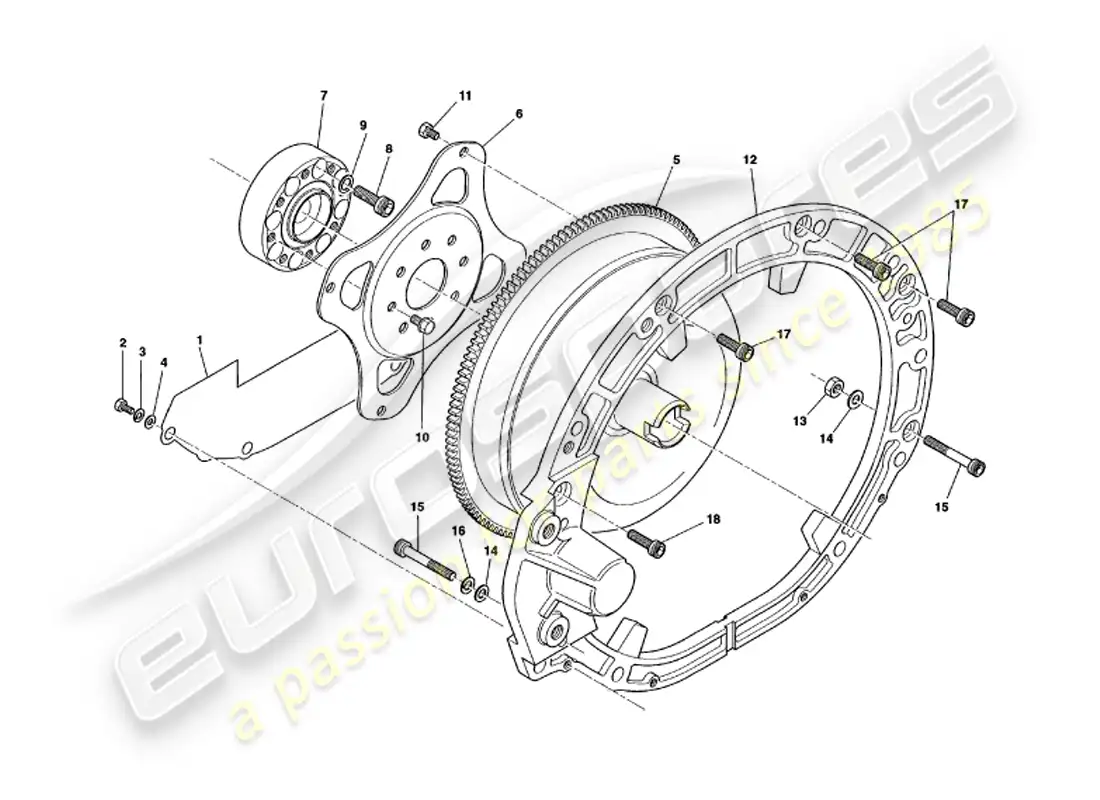 aston martin v8 volante (2000) torque converter parts diagram