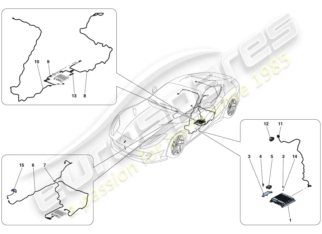 ferrari 812 superfast (usa) telemetry parts diagram