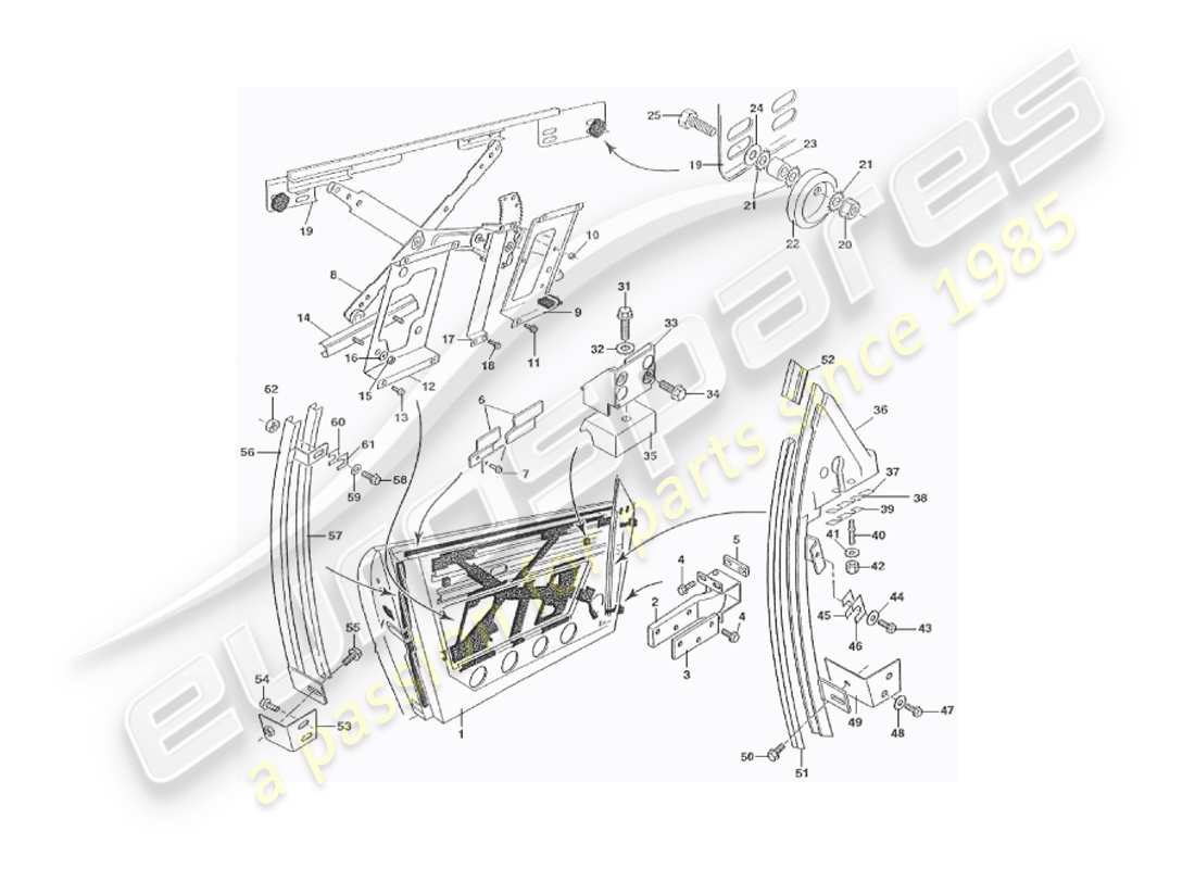a part diagram from the aston martin v8 virage parts catalogue