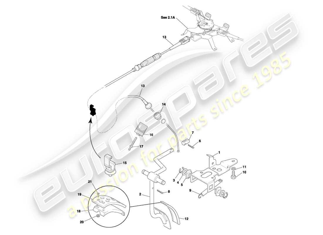 a part diagram from the aston martin db7 parts catalogue