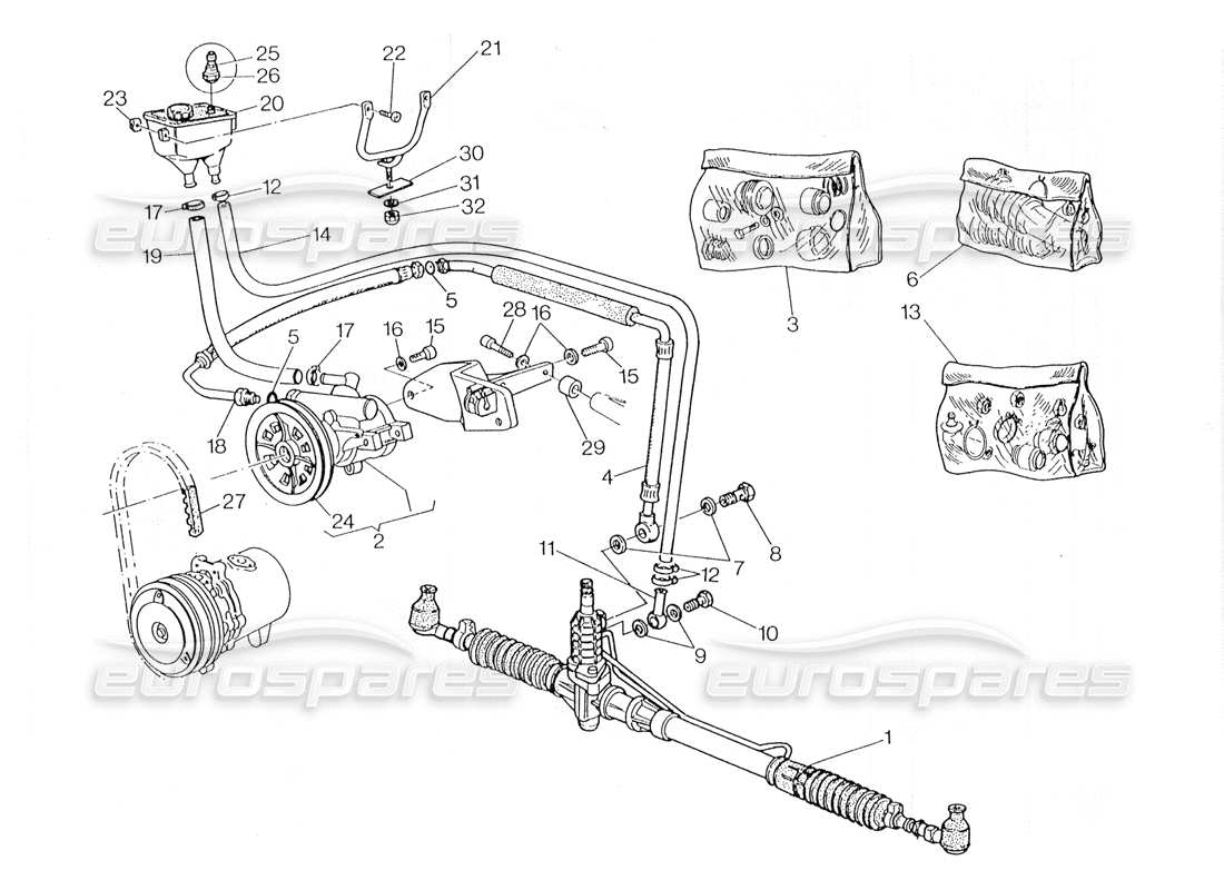 a part diagram from the maserati biturbo (1983-1995) parts catalogue