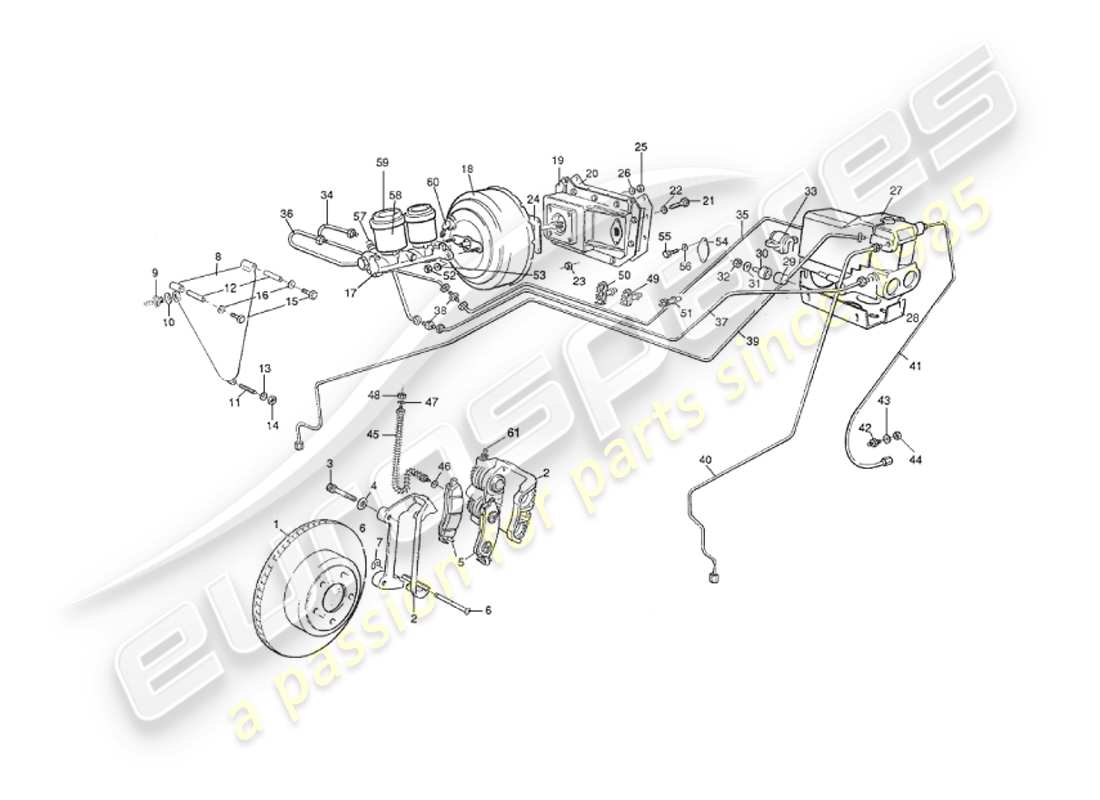 a part diagram from the aston martin v8 virage parts catalogue